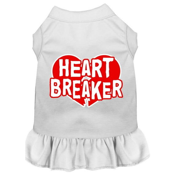 Pet Dog Cat Dress Screen Printed, "Heart Breaker"