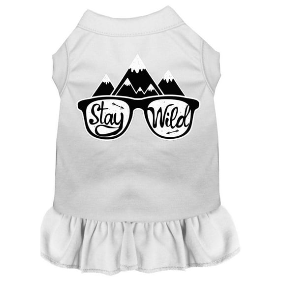 Pet Dog Cat Dress Screen Printed, "Stay Wild"