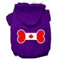 thumbnail image 1 of Pet, Dog  Cat Hoodie Screen Printed, "Bone Shaped Canadian Flag", 1 of 11