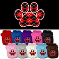 thumbnail image 1 of Mirage Pet Argyle Paw Red Screen Print Pet Hoodies Cream Size L, 1 of 10