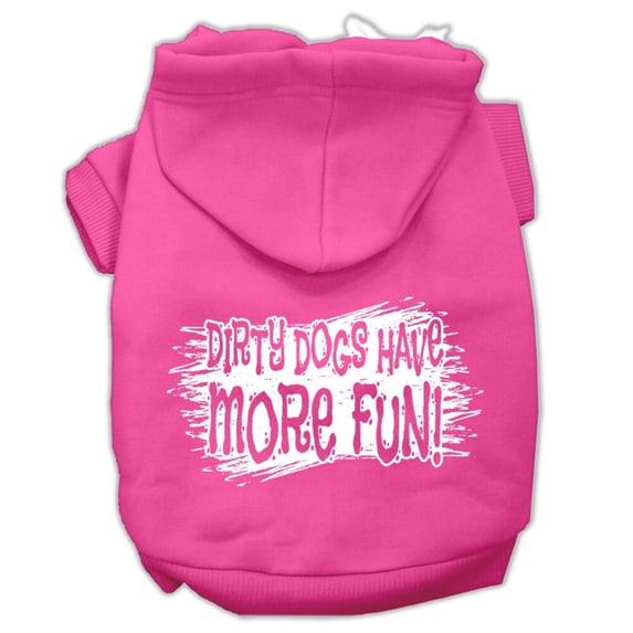 Pet, Dog Cat Hoodie Screen Printed, "Dirty Dogs Have More Fun"