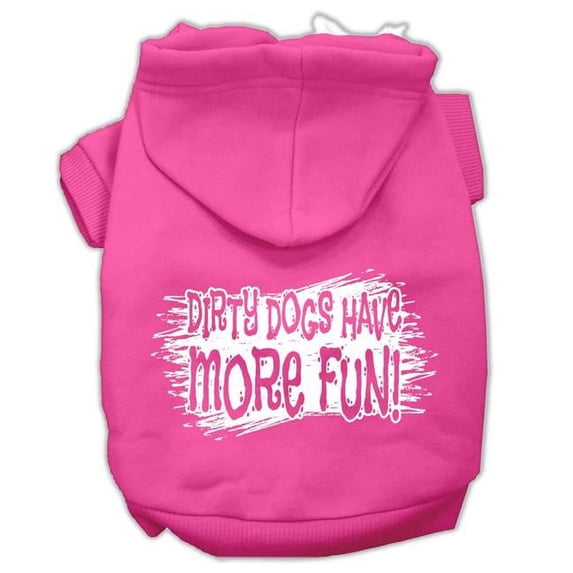Pet, Dog Cat Hoodie Screen Printed, "Dirty Dogs Have More Fun"