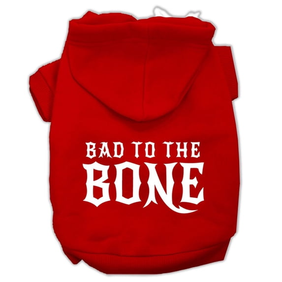 Pet, Dog Cat Hoodie Screen Printed, "Bad To The Bone"
