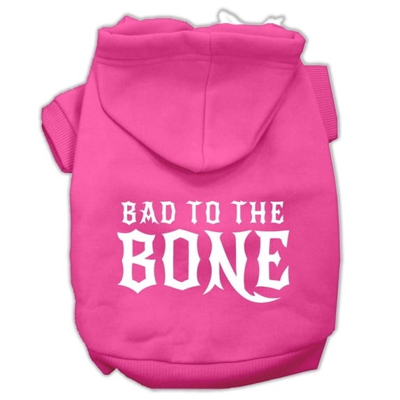 Pet, Dog Cat Hoodie Screen Printed, "Bad To The Bone"