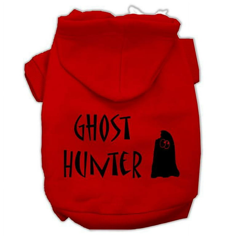 Halloween Pet Dog Cat Hoodie Screen Printed Ghost Hunter