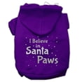 thumbnail image 1 of Christmas Pet, Dog  Cat Hoodie Screen Printed, "I Believe In Santa Paws", 1 of 11
