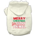 thumbnail image 1 of Christmas Pet Dog  Cat Hoodie Screen Printed, "Merry Christmas Ya Filthy Animal", 1 of 11