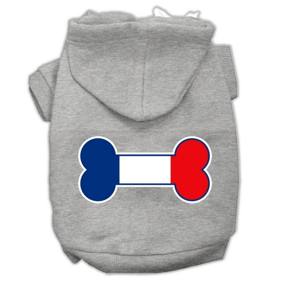 Pet, Dog Cat Hoodie Screen Printed, "Bone Flag France"