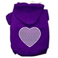 thumbnail image 1 of Pet Dog  Cat Hoodie Screen Printed, "Chevron Heart", 1 of 10