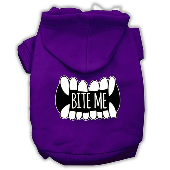 Pet, Dog Cat Hoodie Screen Printed, "Bite Me"