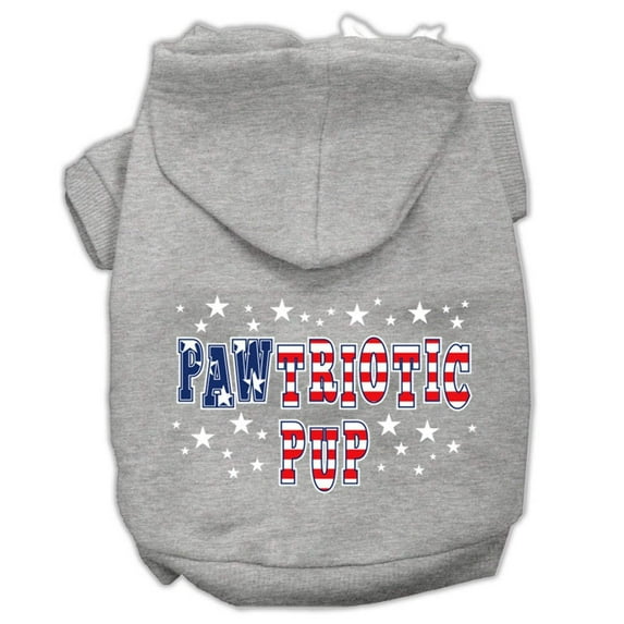 Pet Dog Cat Hoodie Screen Printed, "Pawtriotic Pup"