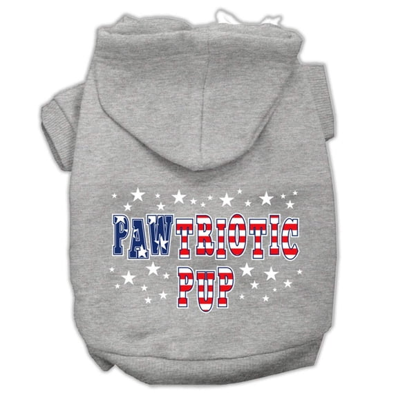Pet Dog Cat Hoodie Screen Printed, "Pawtriotic Pup"