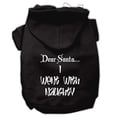 thumbnail image 1 of Mirage Pet Products Dear Santa I Went with Naughty Screen Print Pet Hoodies, Small, Black, 1 of 11