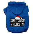 thumbnail image 1 of Christmas Pet Dog  Cat Hoodie Screen Printed, "Don't Stop Believin", 1 of 11