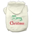 thumbnail image 1 of Mirage Pet Merry Christmas Screen Print Pet Hoodies Cream Size XXL, 1 of 11