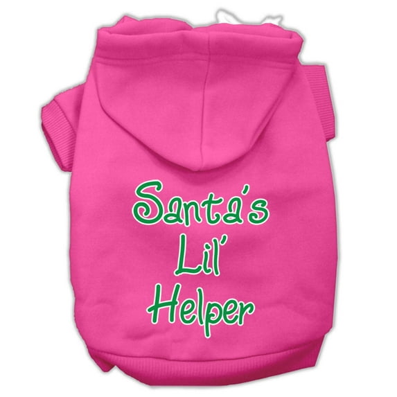 Christmas Pet Dog Cat Hoodie Screen Printed, "Santa's Lil Helper"