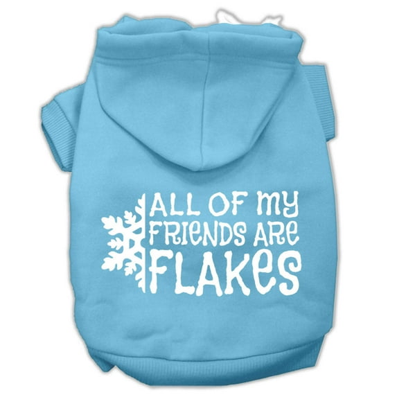 Christmas Pet Dog Cat Hoodie Screen Printed, "All Of My Friends Are Flakes"