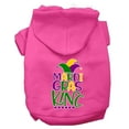 thumbnail image 1 of Pet Dog  Cat Hoodie Screen Printed, "Mardi Gras King", 1 of 10