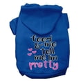 thumbnail image 1 of Mirage Pet 62-457 BLSM Tell Me Im Pretty Screen Print Dog Hoodie, Blue - Small, 1 of 2