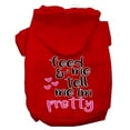 thumbnail image 1 of Mirage Pet 62-457 RDXL Tell Me Im Pretty Screen Print Dog Hoodie, Red - Extra Large, 1 of 11