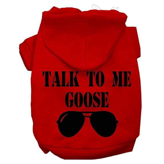 Pet Dog Cat Hoodie Screen Printed, "Talk To Me Goose"