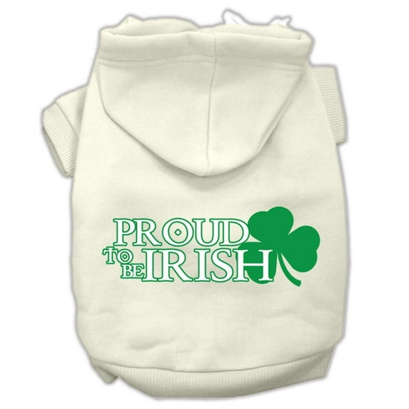 Pet Dog Cat Hoodie Screen Printed, "Proud To Be Irish"