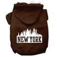 thumbnail image 1 of Mirage Pet 62-81 MDBR New York Skyline Screen Print Pet Hoodies, Brown - Medium 12, 1 of 3