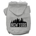 thumbnail image 1 of Mirage Pet 62-81 MDGY New York Skyline Screen Print Pet Hoodies, Grey - Medium 12, 1 of 3