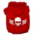 thumbnail image 1 of Pet Dog  Cat Hoodie Screen Printed, "Skull Wings", 1 of 10