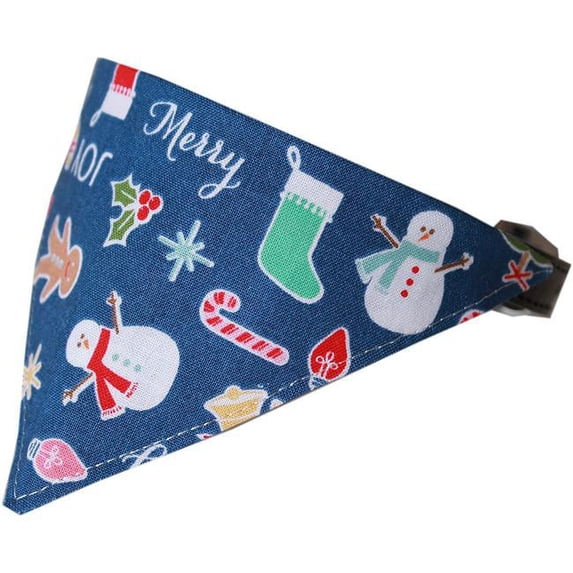 Mirage Pet 624-147 BK16 Holiday Mix Bandana Pet Collar, Black - Size 16