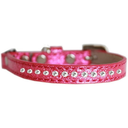 Cat Safety Ice Cream Collar, "One Row Clear Crystal"