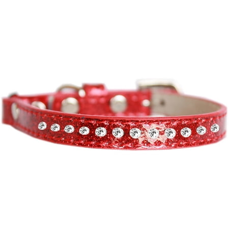 Cat Safety Ice Cream Collar, "One Row Clear Crystal"