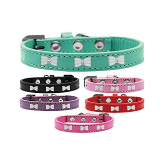 Dog, Puppy Pet Widget Fashion Collar, "White Bow"