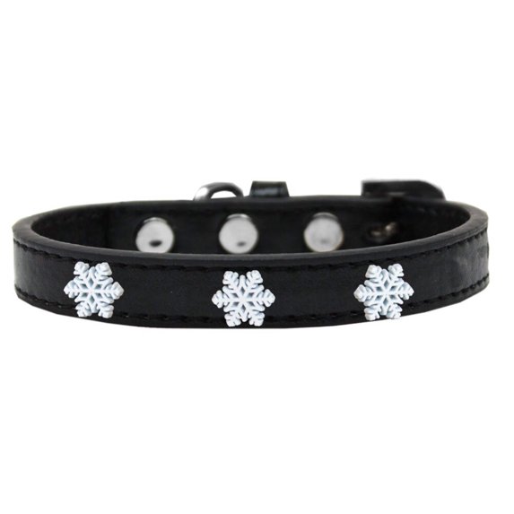 Dog, Puppy and Pet Widget Fashion Collar, "Snowflakes"