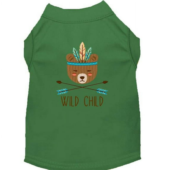 Mirage Pet 650-02 GRSM Wild Child EmbroideRed Dog Shirt, Green - Small 10