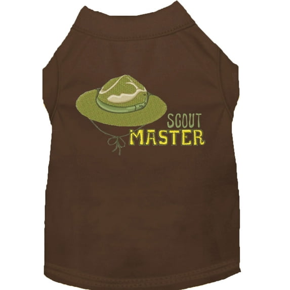 Mirage Pet 650-04 BRSM Scout Master Embroidered Dog Shirt, Brown - Small