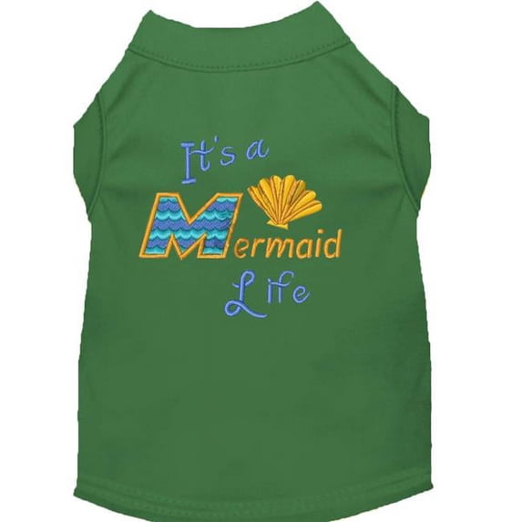 Mirage Pet Product Mermaid Life Embroidered Dog Shirt Green Sm 10