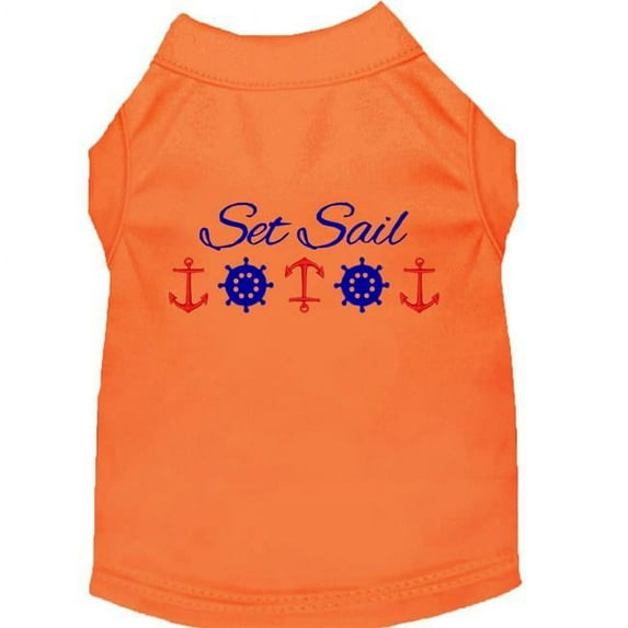 Mirage Pet 650-07 ORSM Set Sail Embroidered Dog Shirt, Orange - Small