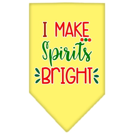 Christmas Pet and Dog Bandana Screen Printed, "I Make Spirits Bright"
