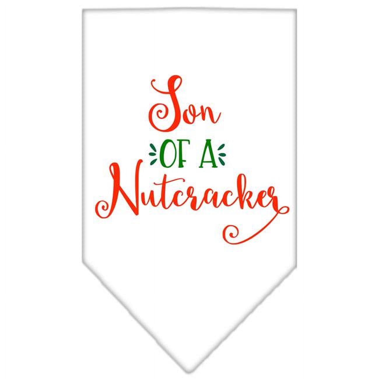 Mirage Pet 66417 SMWT Son of a Nutcracker Screen Print Bandana, White