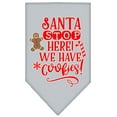 thumbnail image 1 of Christmas Pet and Dog Bandana Screen Printed, "Santa, Stop Here! We Have Cookies!", 1 of 9
