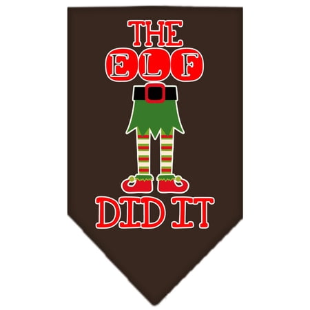 Christmas Pet and Dog Bandana Screen Printed, "The Elf Did It"