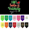 thumbnail image 1 of Christmas Pet and Dog Bandana Screen Printed, "I Can't, Santa Is Watching", 1 of 10