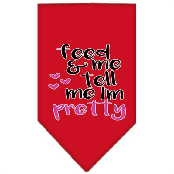 Mirage Pet 66-457 SMRD Tell Me Im Pretty Screen Print Pet Bandana, Red - Small