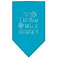 thumbnail image 1 of Christmas Pet and Dog Bandana Rhinestone, "Yes! I Want To Build A Snowman", 1 of 9