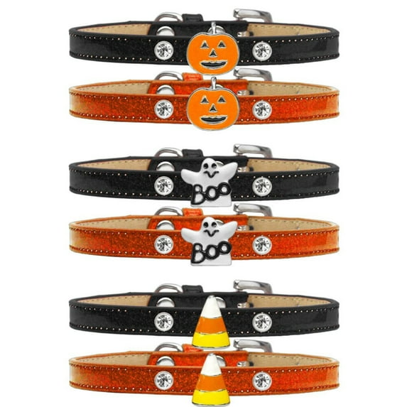 Halloween Dog, Puppy Pet Widget Ice Cream Collar, "Halloween Charms" (Available in: Candy Corn, Pumpkin or Ghost)