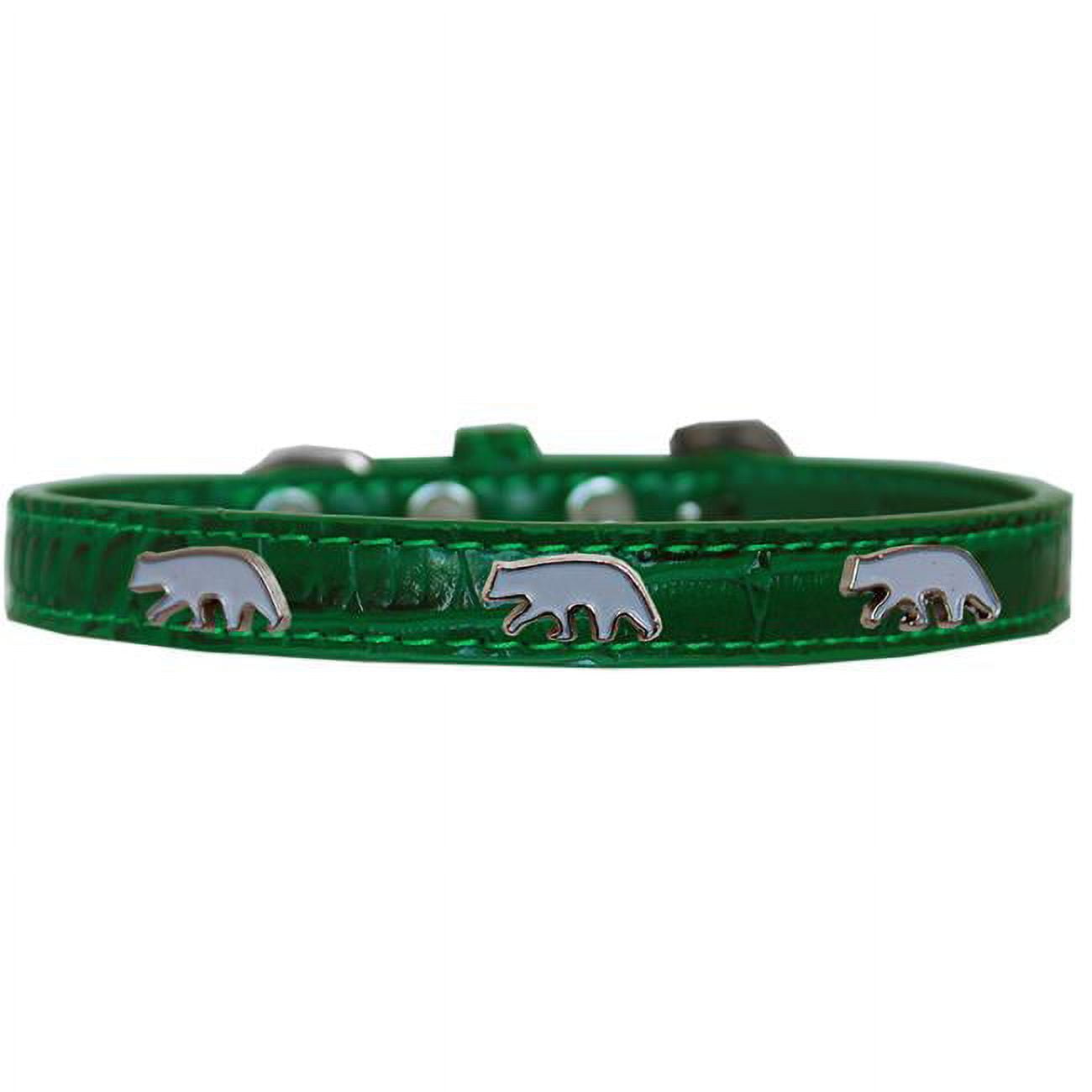 Mirage Pet 720-29 EGC16 Polar Bear Widget Croc Dog Collar, Emerald ...