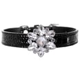 thumbnail image 1 of Mirage Pet 722-06 BKC18 Frozen Crystal Snowflake Croc Dog Collar, Black - Size 18, 1 of 1
