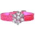 thumbnail image 1 of Mirage Pet 722-06 BPKC16 Frozen Crystal Snowflake Croc Dog Collar, Bright Pink - Size 16, 1 of 1