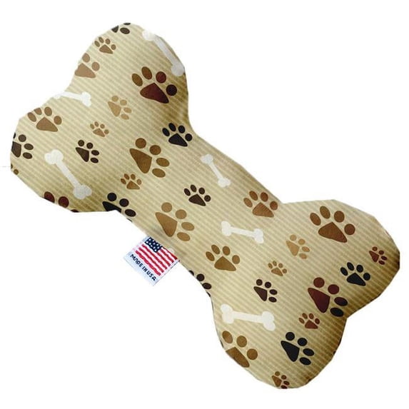 Mirage Pet 8 in. Mocha Paws & Bones Bone Dog Toy